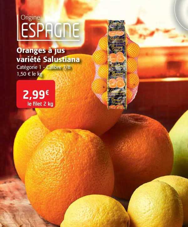 oranges à jus variété salustiana