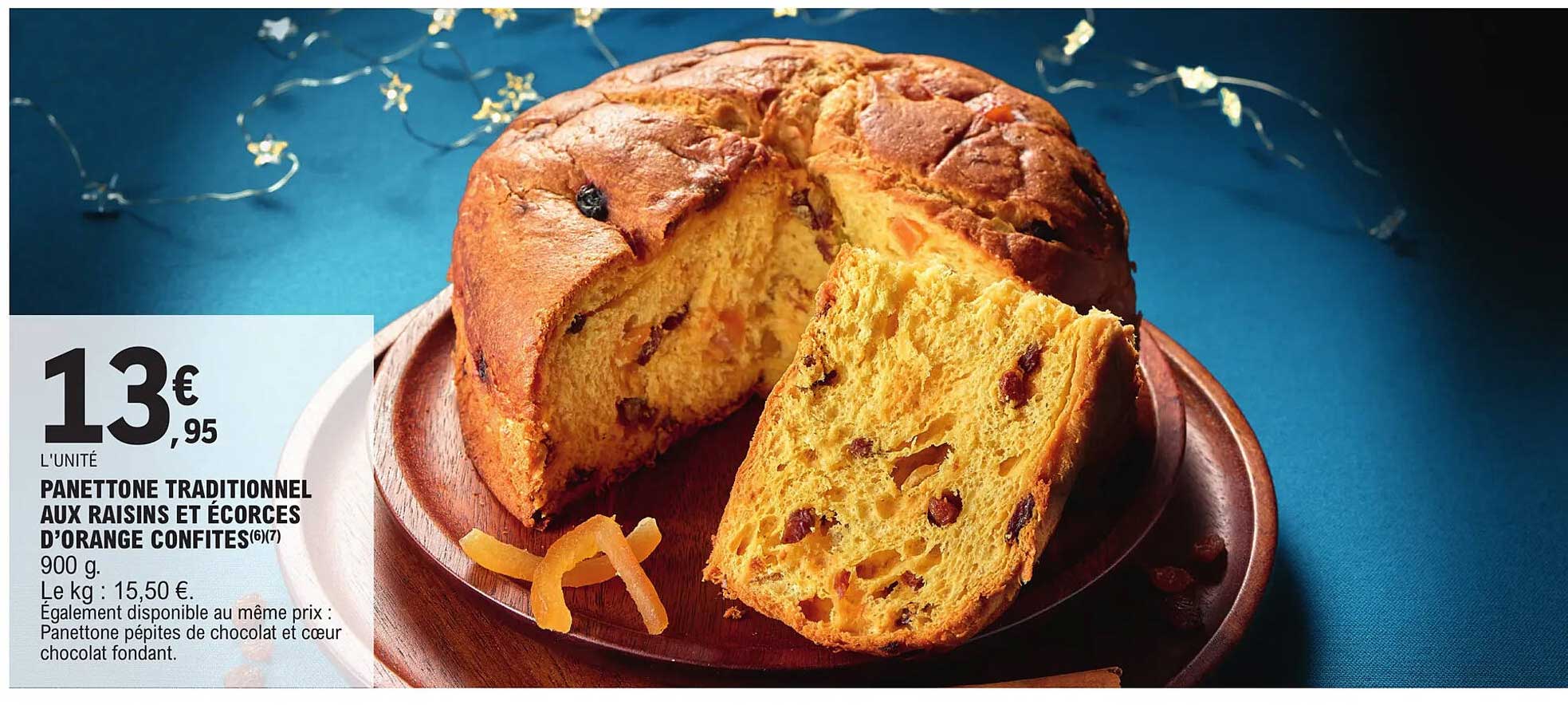 Panettone Traditionnel Aux Raisins Et écorces D'orange Confites