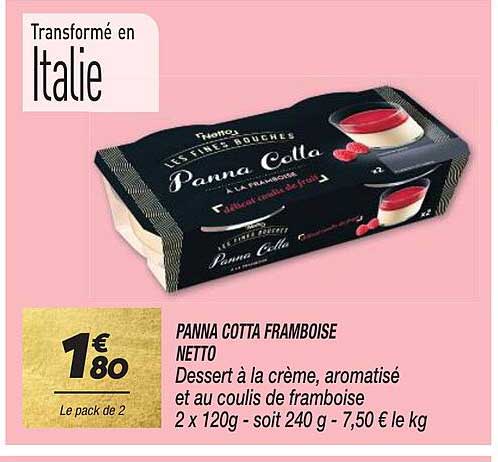 panna cotta framboise netto