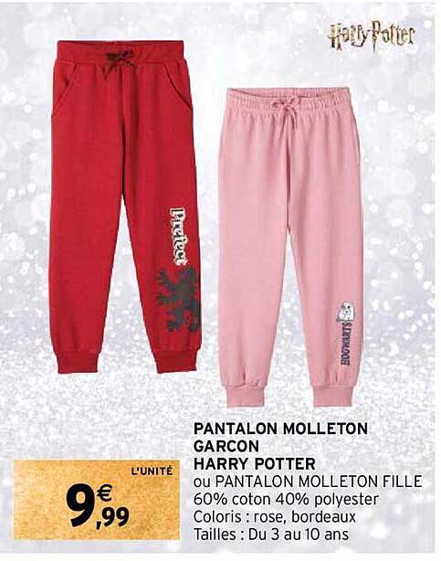 pantalon molleton garçon harry potter