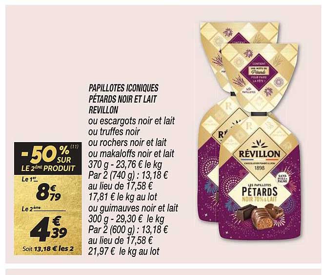 papillotes iconiques pétards noir et lait revillon