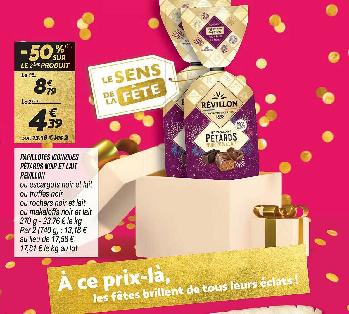 papillotes iconiques pétards noir et lait révillon