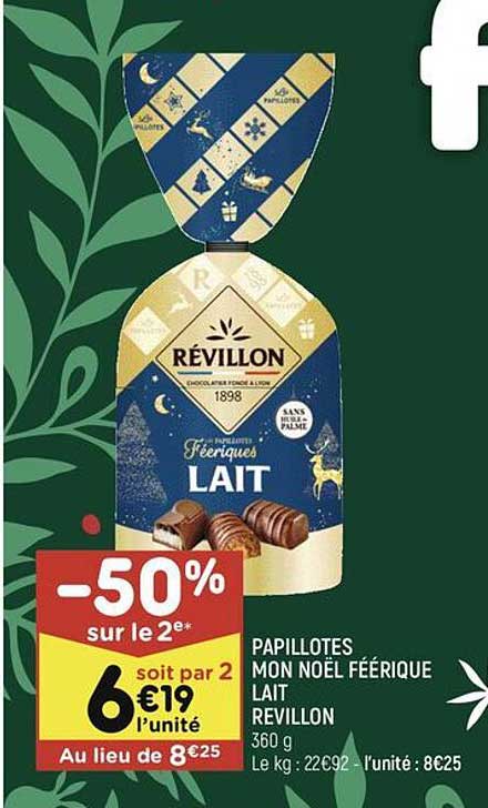 papillotes mon noël féérique lait revillon