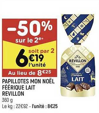 papillotes mon noël féérique lait revillon