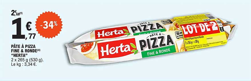 Pâte à Pizza Fine & Ronde "herta"