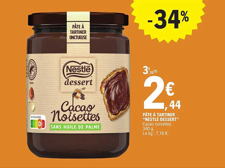 Pâte à Tartiner "nestlé Dessert"