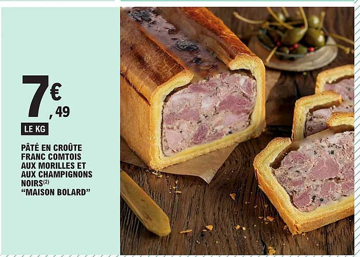 pâté en croûte franc comtois aux morilles et aux champignons noirs "maison bolard"