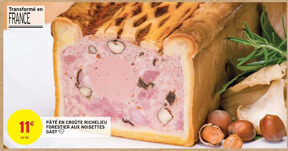 pâté en croûte richelieu forestier aux noisettes gast