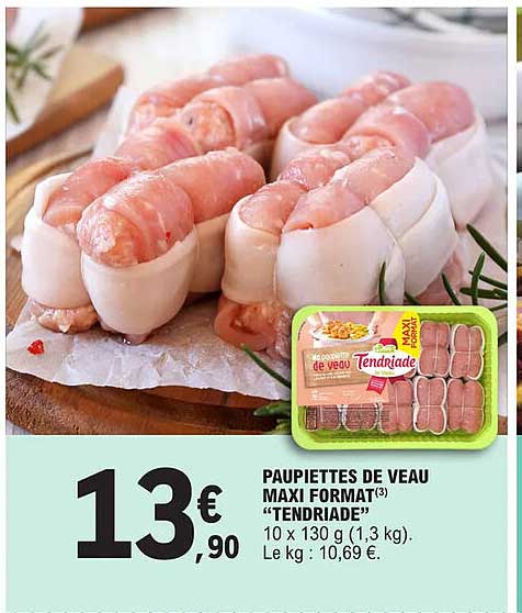 paupiettes de veau maxi format "tendriade"