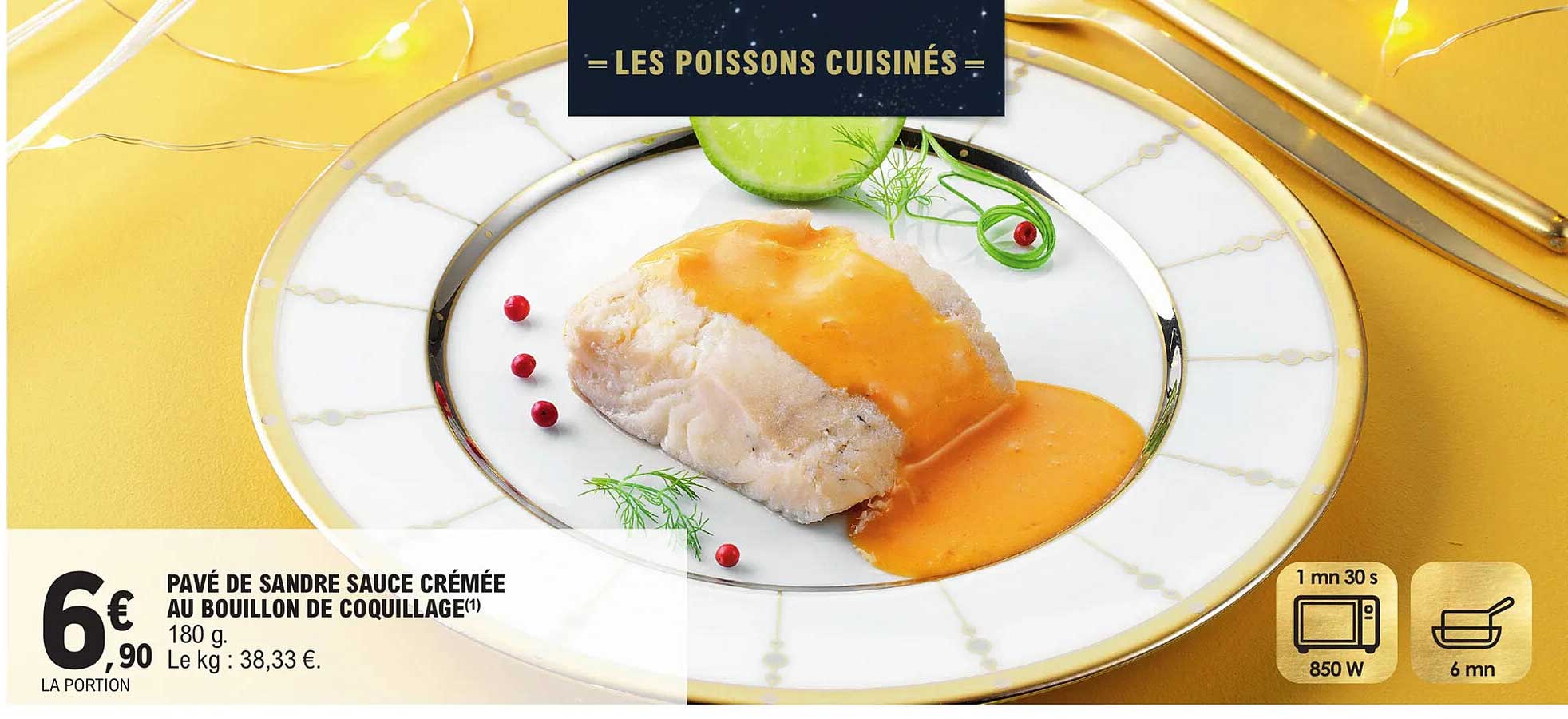 pavé de sandre sauce crémée au bouillon de coquillage