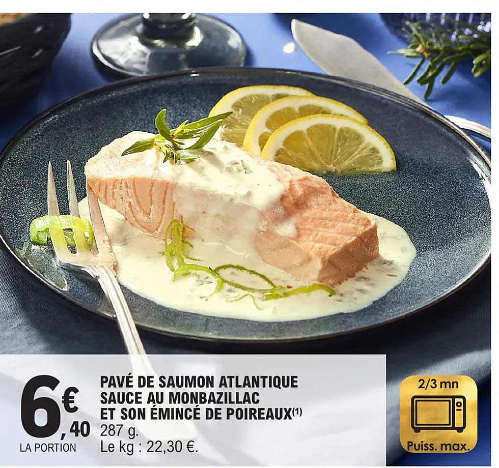 Pavé De Saumon Atlantique Sauce Au Monbazillac Et Son émincés De Poireaux