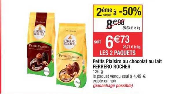 Petits Plaisirs Au Chocolat Au Lait Ferrero Rocher