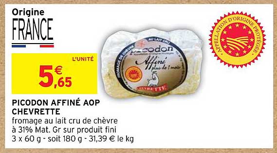 picodon affiné aop chevrette