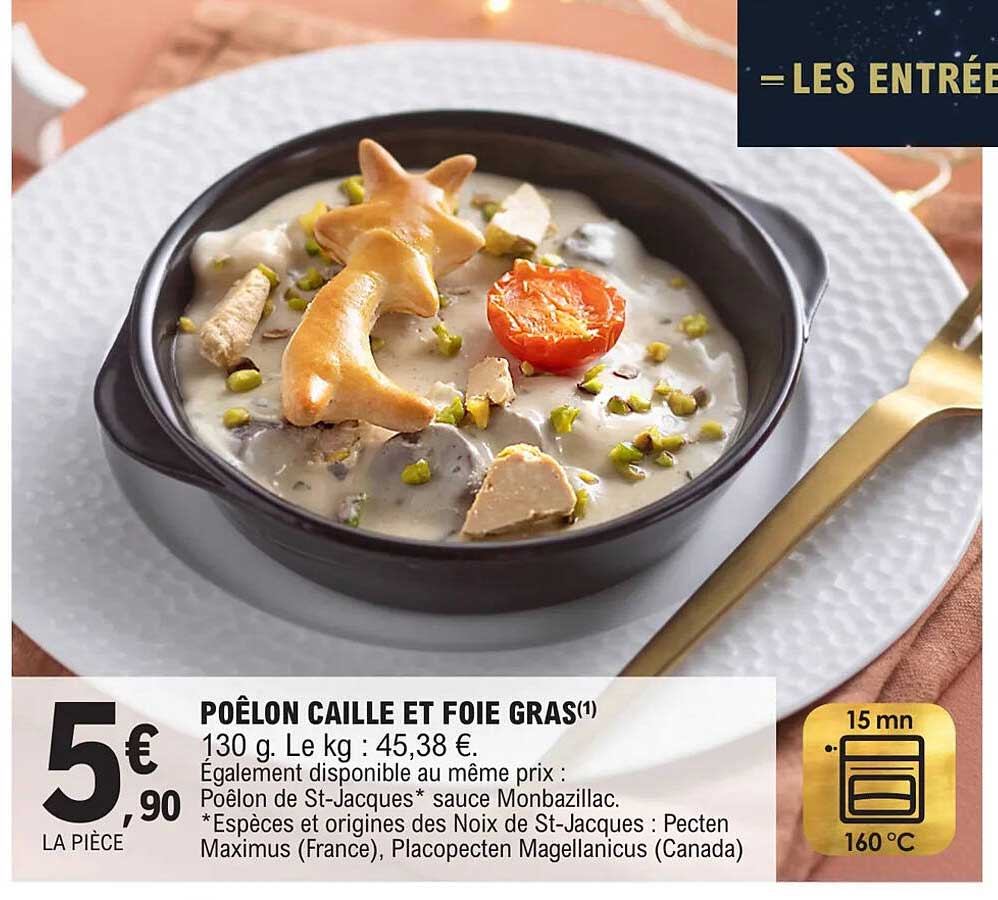 poêlon caille et foie gras