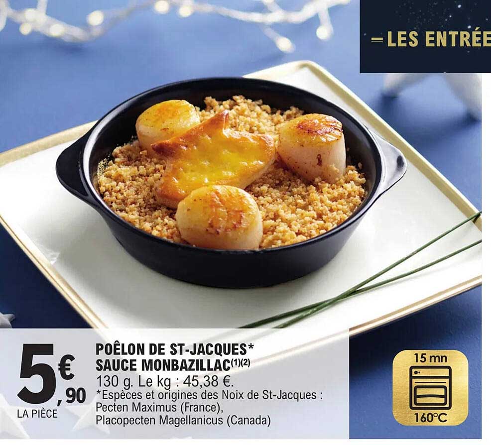 poêlon de st-jacques sauce monbazillac