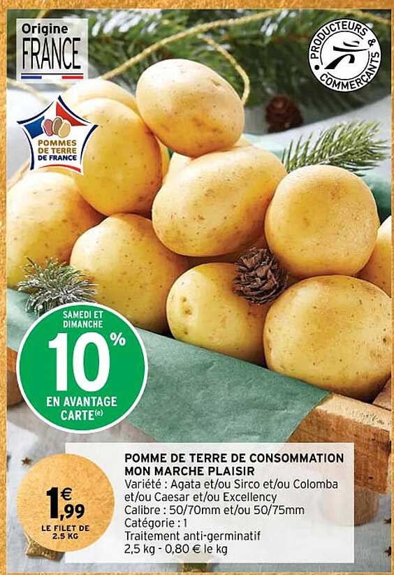 pomme de terre de consommation mon marché plaisir