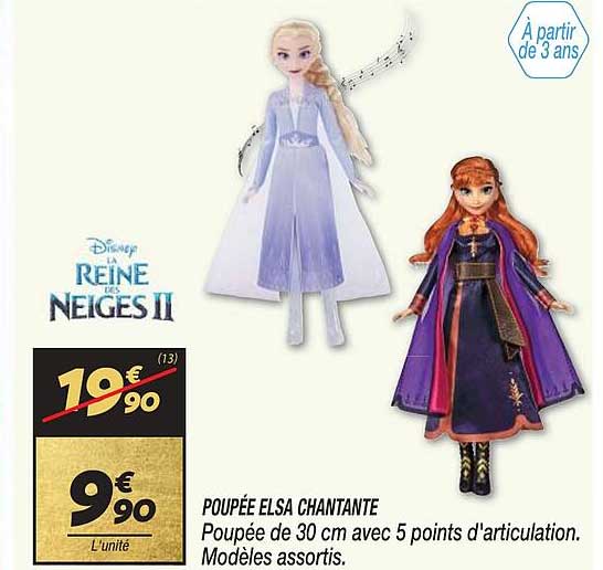poupée elsa chantante disney la reine des neiges II