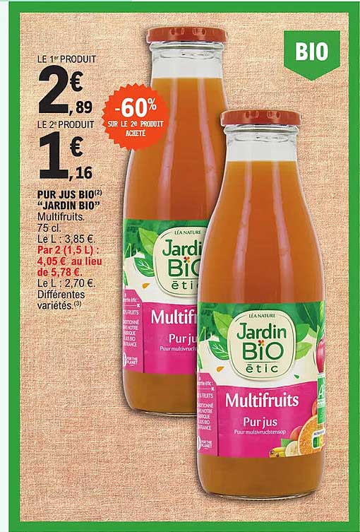 Pur Jus Bio "jardin Bio"