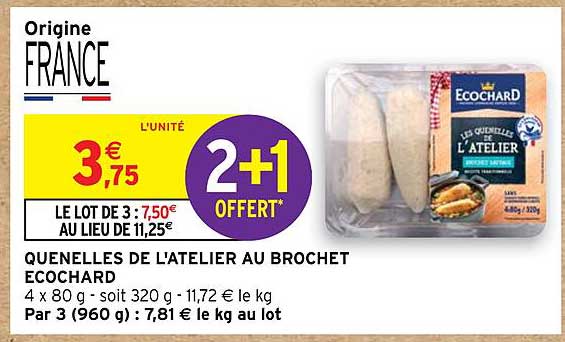 quenelles de l'atelier au brochet ecochard