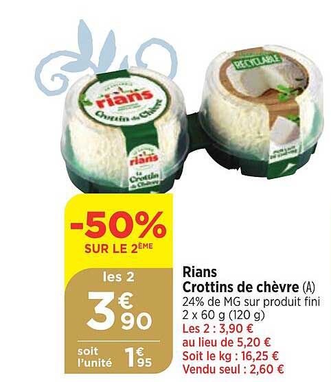 Rians Crotins De Chèvre -50% Sur Le 2ème