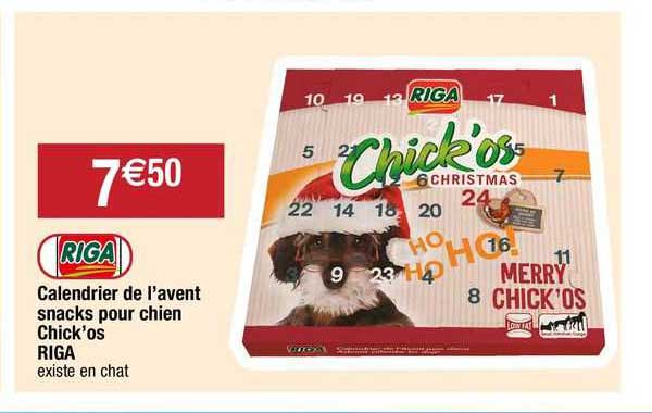 Riga Calendrier De L'avent Snacks Pour Chien Chick'os Riga