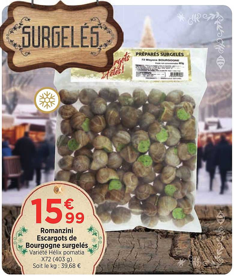 romanzini escargots de bourgogne surgelés