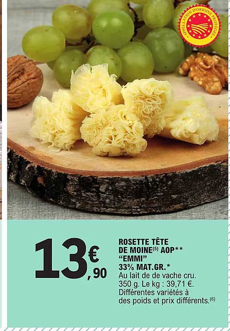 rosette tête de moine aop "emmi" 33% mat. gr.