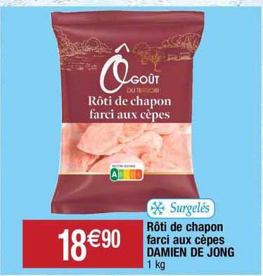 rôti de chapon farci aux cèpes damien de jong
