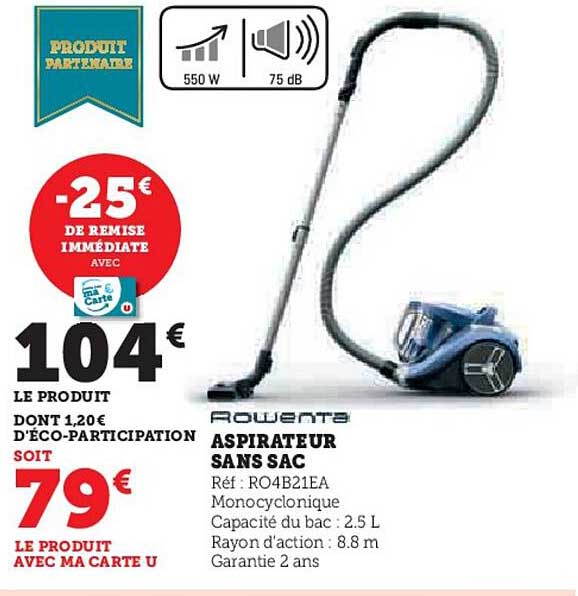 Rowenta Aspirateur Sans Sac