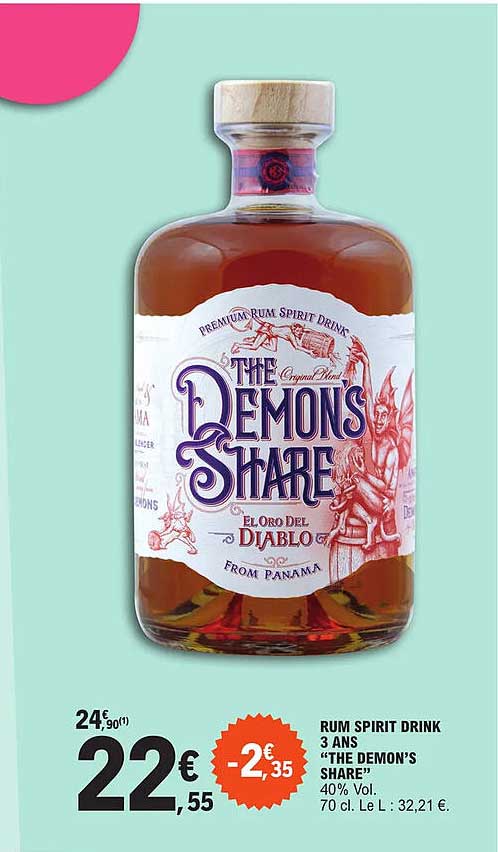 rum spirit drink 3 ans "the demon's share"