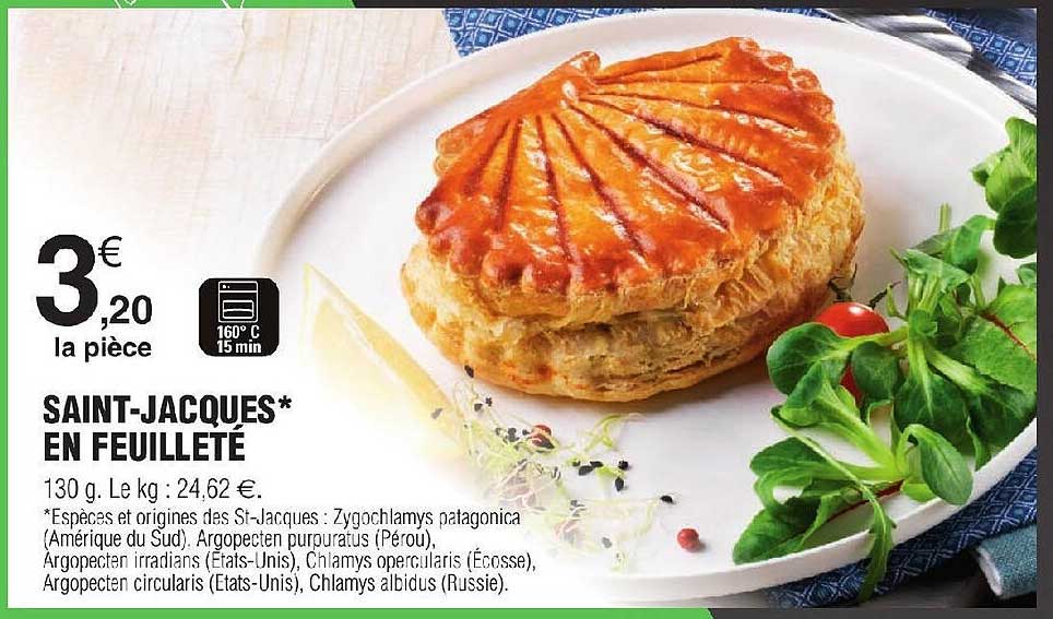 saint-jacques en feuilleté