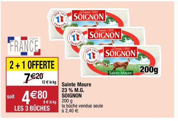 sainte maure 23% mg soignon
