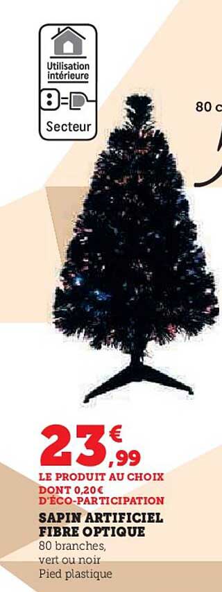 sapin artificiel fibre optique