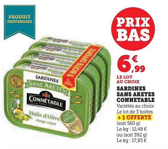 sardines sans arêtes connétable