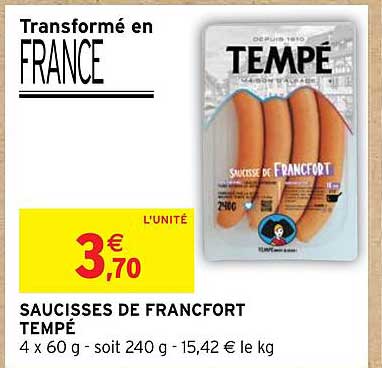 saucisses de francfort tempé