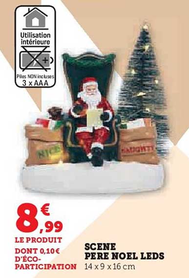 scene père noël leds