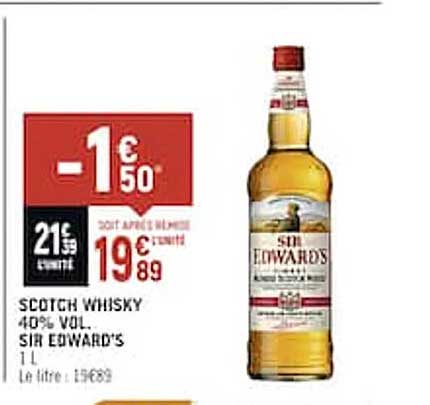 scotch whisky 40% vol. sir edward's