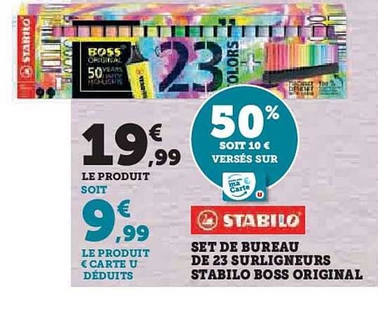 Set De Bureau De 23 Surligneurs Stabilo Boss Original
