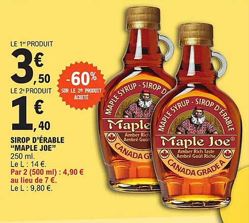 sirop d'érable "maple joe"