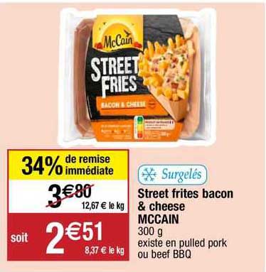 street frites bacon & cheese mccain