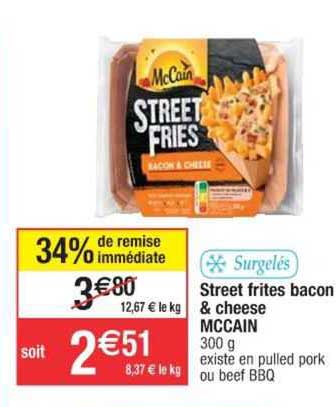 street frites bacon & cheese mcCain