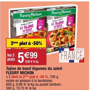 tajine de bœuf légumes du soleil fleury michon