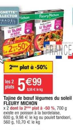 tajine de bœuf légumes du soleil fleury michon