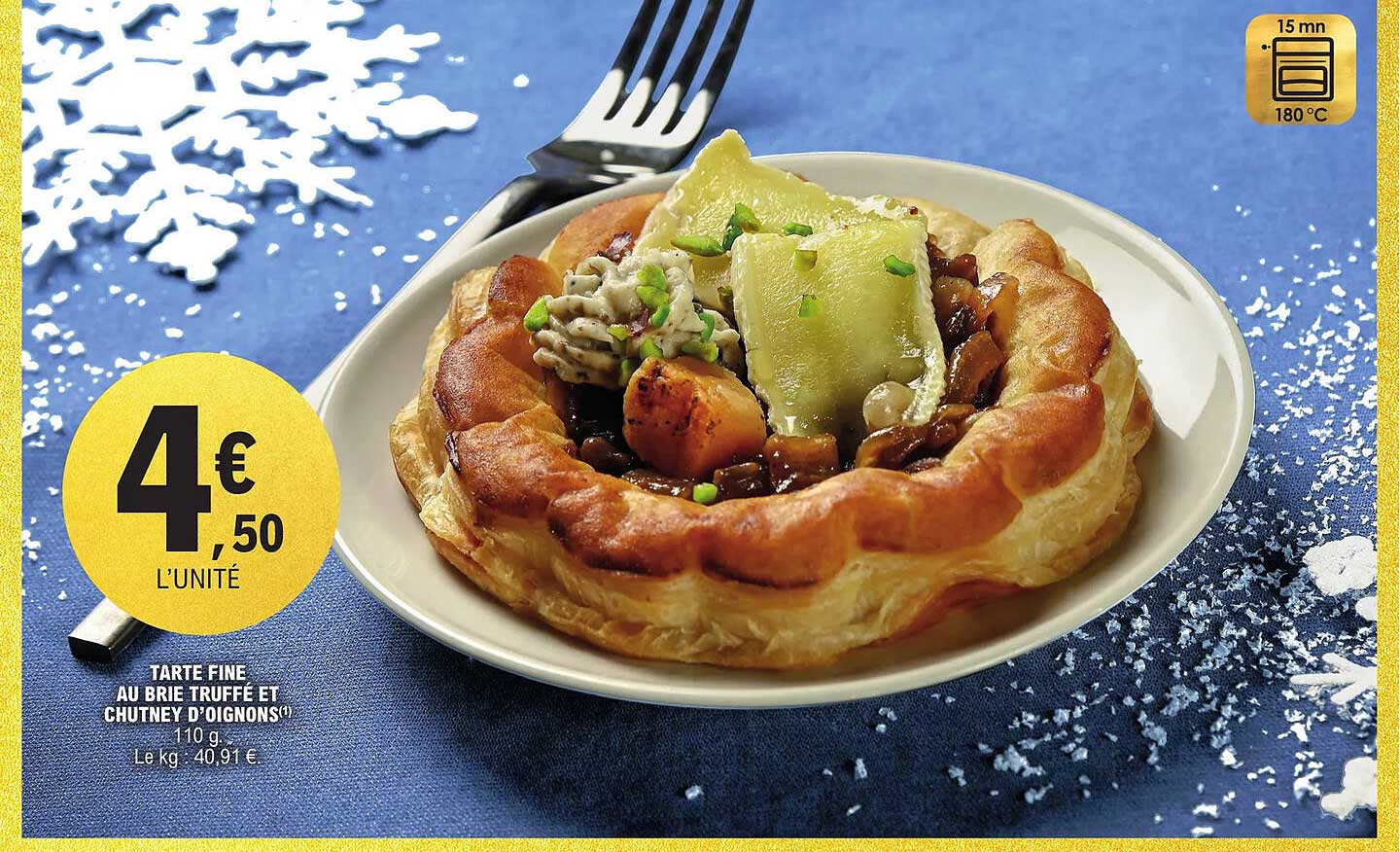 Tarte Fine Au Brie Truffé Et Chutney D'oignons