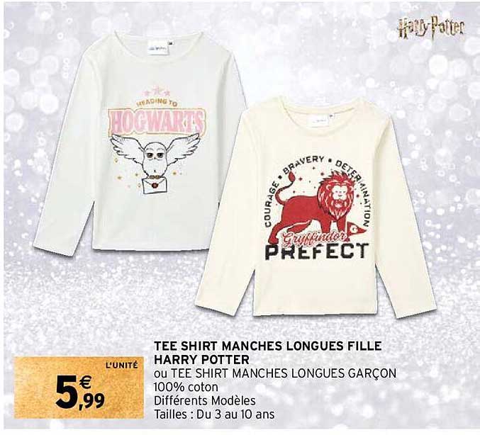 tee-shirt manches longues fille harry potter