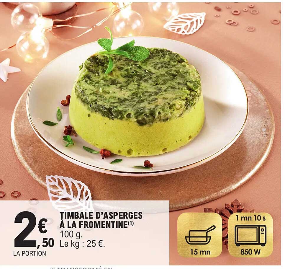 Timbale D'aspergers à La Fromentine