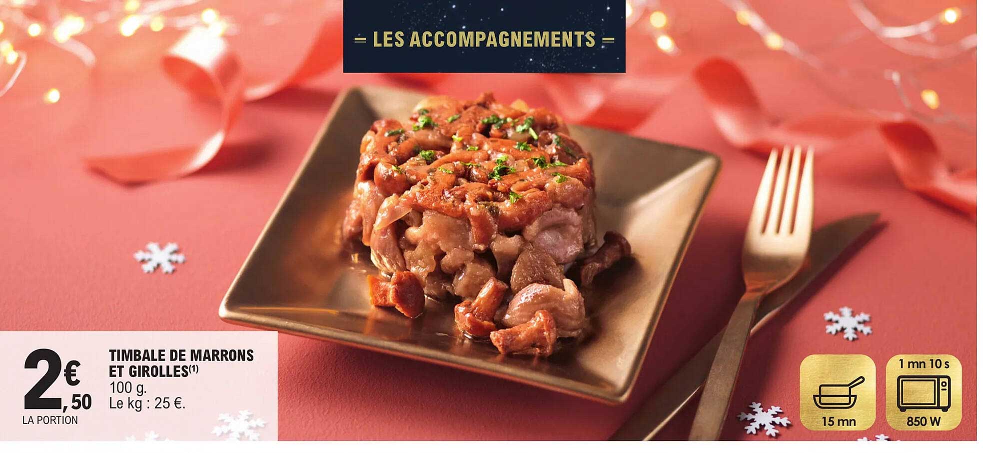 timbale de marrons et girolles