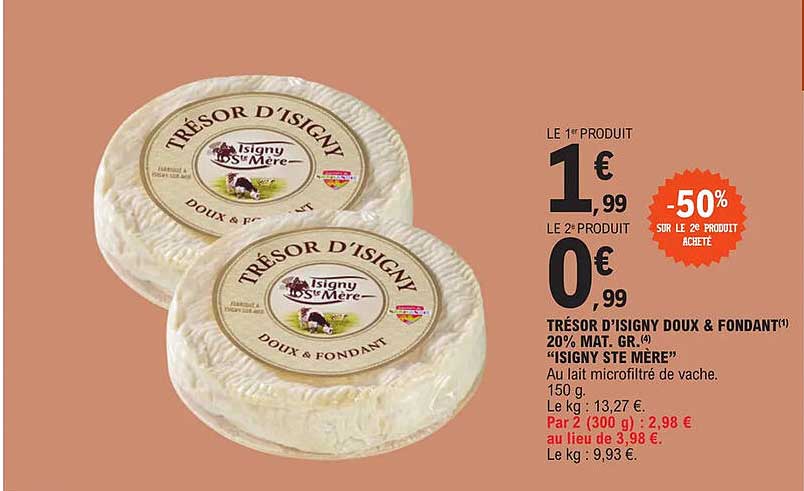 trésor d'isigny doux & fondant 20% mat gr "isigny ste mère"