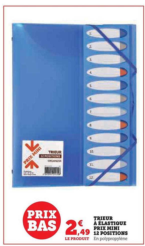 trieur à élastique prix mini 12 positions