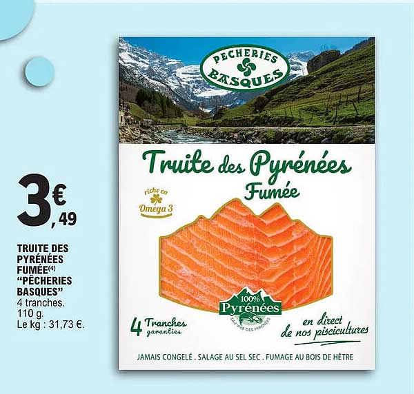 truite des pyrénées fumée "pêcheries basques"